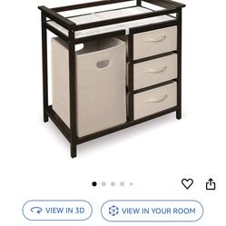 Changing Table With Drawers And Hamper