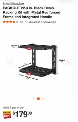 Milwaukee PACKOUT 22.3 in. Racking Kit
