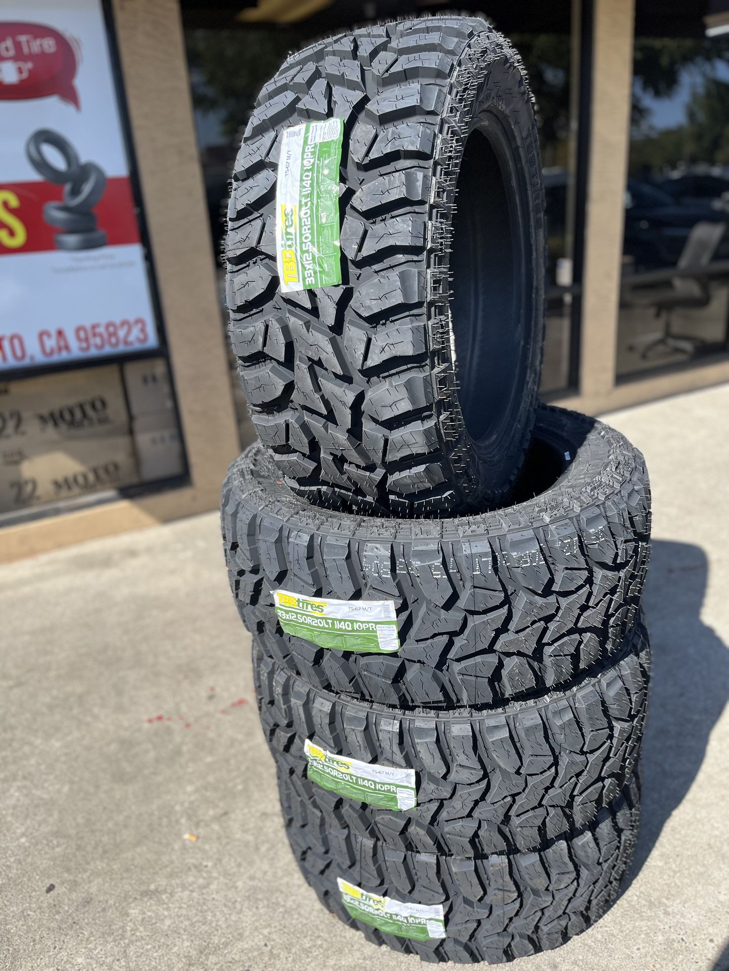 Set Of New Tires 33x12.50R20 TBB M/T FREE INSTALLATION