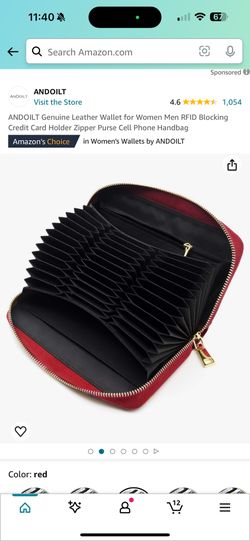 ANDOILT Genuine Leather Wallet for Women Men RFID Blocking Credit Card Holder for Sale in Merrillville IN OfferUp