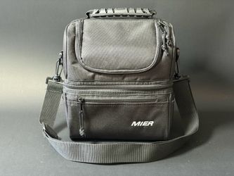 MIER Insulated Lunch Box Cooler Dual-2 Compartment for Work, Travel, Picnic