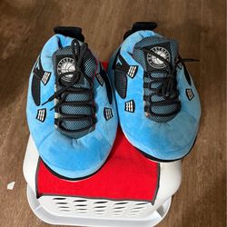 Jordan 4 big slippers (baby blue)