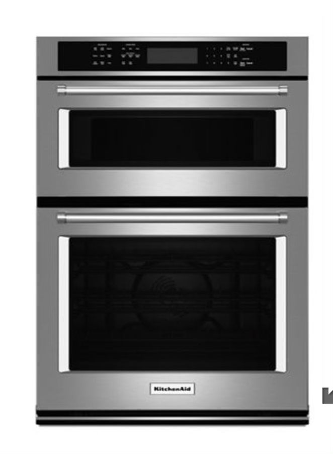 KitchenAid - 30" Electric Convection Wall Oven with Built-In Microwave On