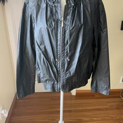 Apt 9windbreaker Womens black jacket. 100% cotton 