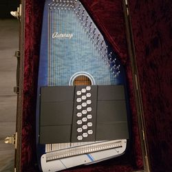 @Oscar Schmidt OS21CQTBL Classic 21-Chord Autoharp, Quilted Transparent Blue