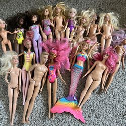Lot Of 16 Barbies Frozen Ken 