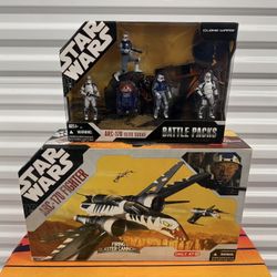 Unopened ARC-170 Fighter With ARC-170 Elite Figure Set