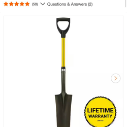 Nupla 27" Fiberglass steel blade shovel