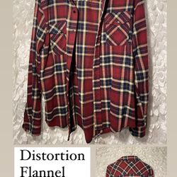 Red/blue Plaid Distortion Flannel 