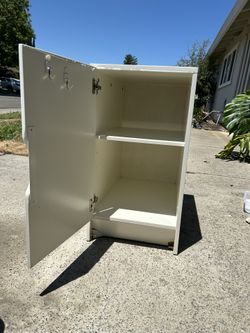 Dual Storage Cabinet All White