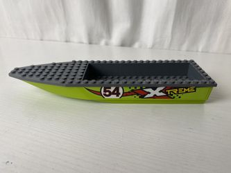 Lego Race Boat Transporter Hull Unitary 28x8 Lime Green Xtreme 92710c01 (Rare Item!)
