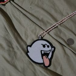 Super Mario Boo Ghost Hand Made Beaded Prison Pendant