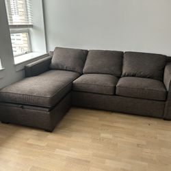 Reversible Small Sectional Brown/black/beige Mix