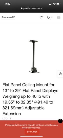 Peerless Flat panel TV ceiling mount x2