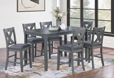 7-Piece Dining Set Table + 6 Chairs