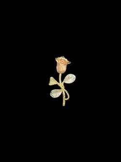 14k gold Rose pendant 