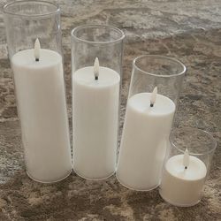 White flicker candles