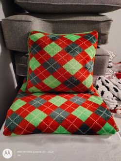 Tartan pillow and Throw
