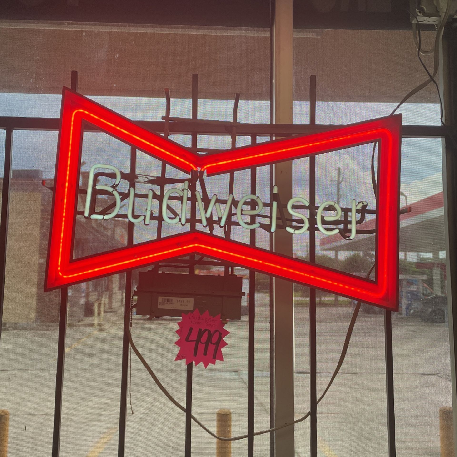 Neon Light Budweiser Sign