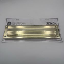 Mail Slot For Door (Steel w/Brass Finish) (Architectural Mailboxes)