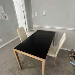 Glass Top Dining Table 