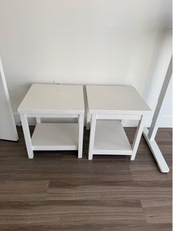 White side tables