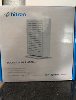 Hitron CODA56 DOCSIS 3.1 Cable Modem ONLY (NOT Fiber) | 2.5 Gbps | NO WiFi/Voice/Router | Single Ethernet Port | Xfinity/Spectrum/Cox Compatible | Req