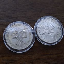 2 Mexican silver 25 pesos