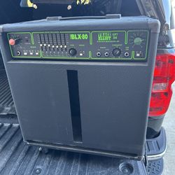 Trace Elliot BLX-80 Bass Amp Combo Made In England. BLX-80 GP7SM EQ  1x10 Amplifier Cabinet