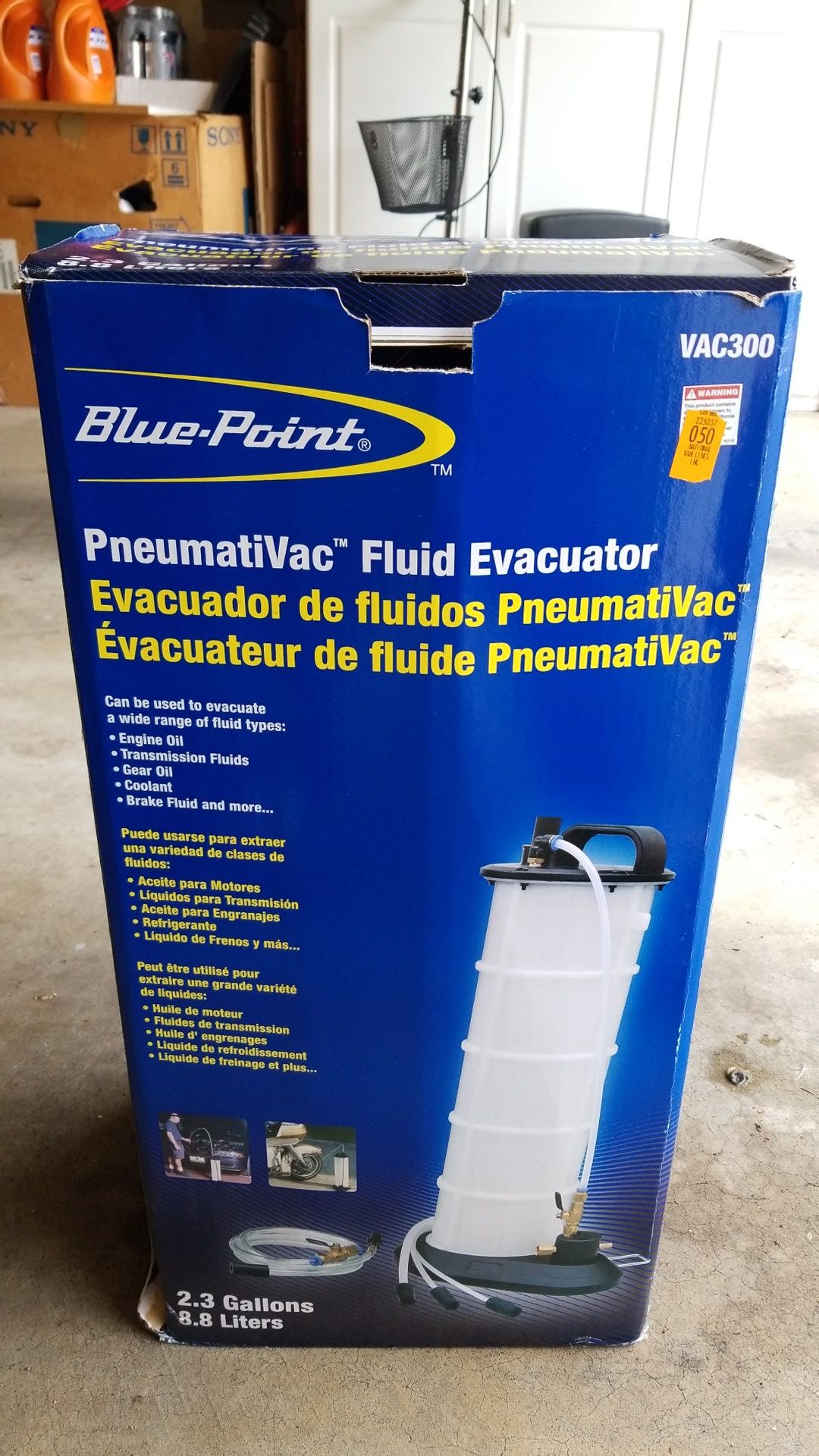 Blue-Point Vac300 Pneumatic Fluid Evacuator