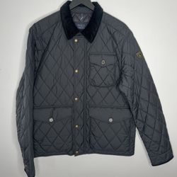 Polo Ralph Lauren Beaton Quilted Jacket Mens Large Black Preppy