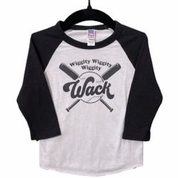 Boys “Wiggity Wiggity Wiggity Whack”  Raglan Baseball T-shirt Size S