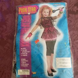 Punk Star Costume Size Kids Small (4-6) New