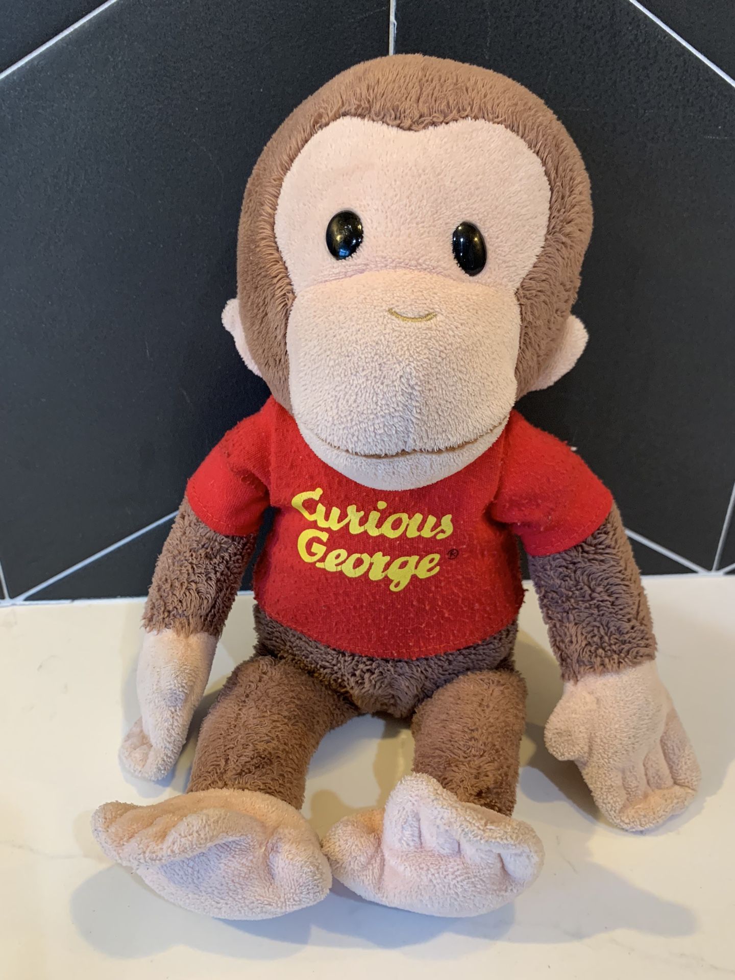 Curious George Monkey 14" Plush Gund/ Universal Studios Red Shirt