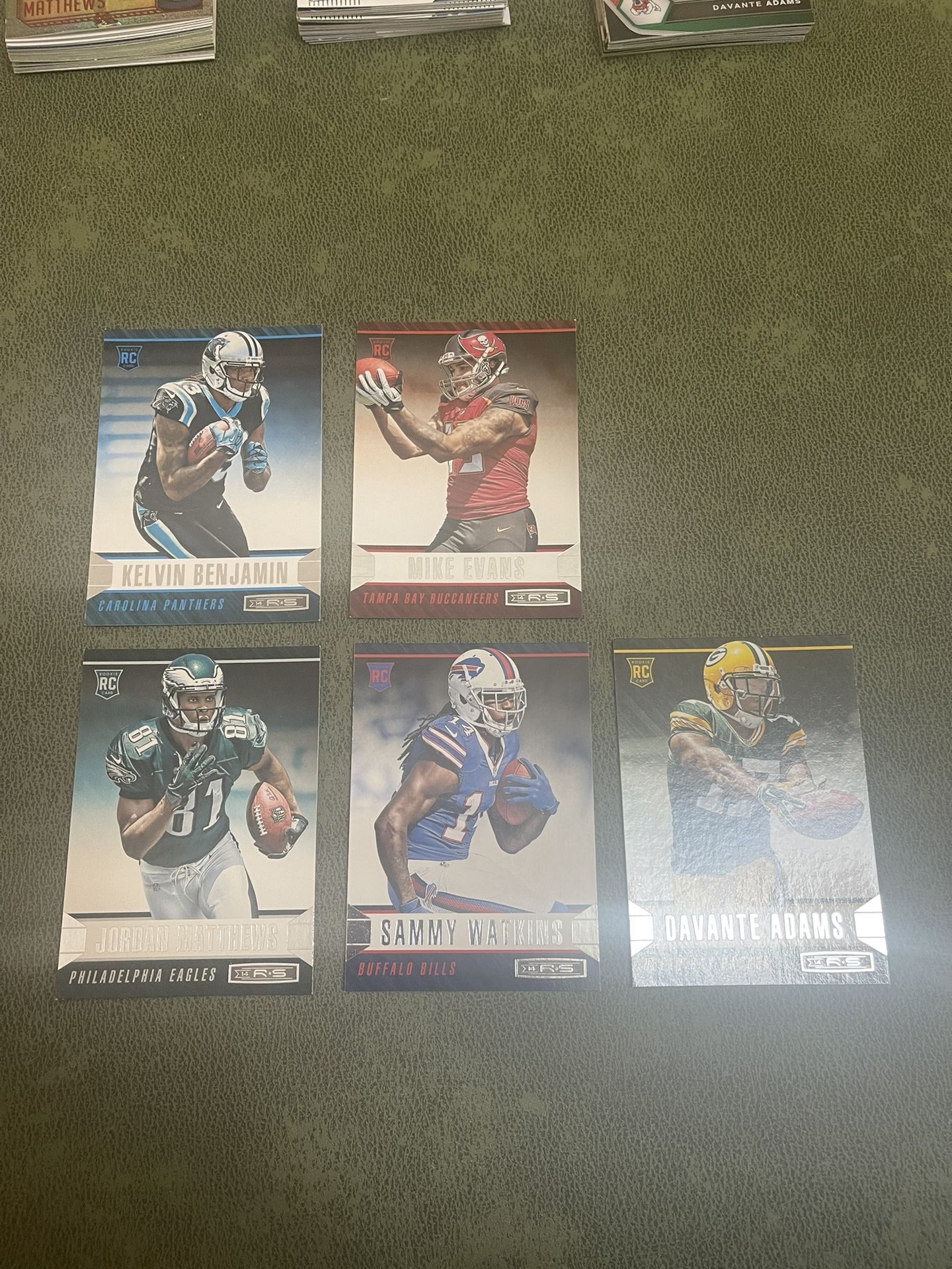 Lot Of 5 2014 panini rookie & stars mike evans, davante adams, sammy watkins rookie lot