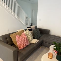 Grey Sofa with Chaise