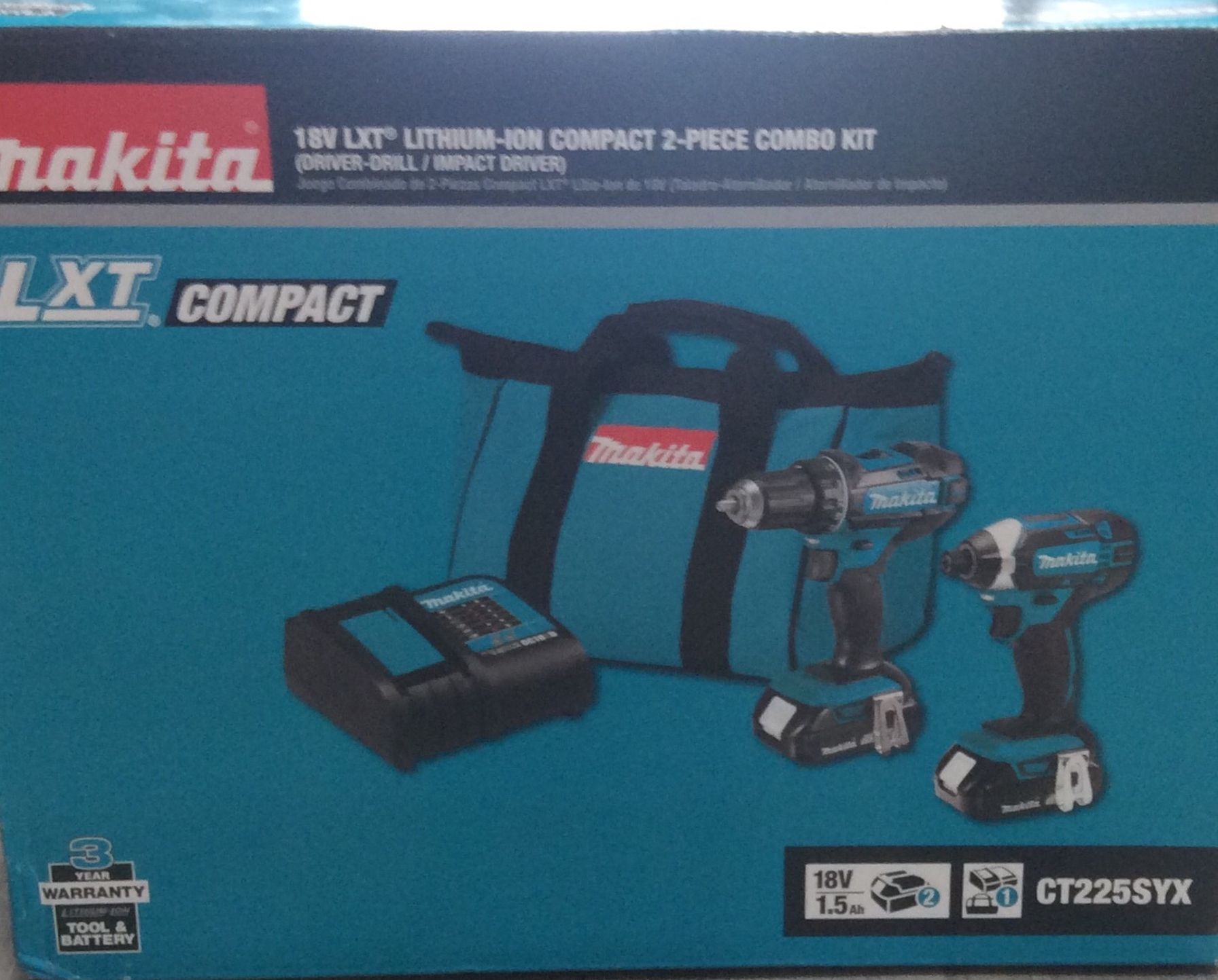 Makita 18-Volt Compact 2-Piece Drill/Impact Driver Combo Kit