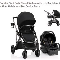 Evenflo stroller combo set