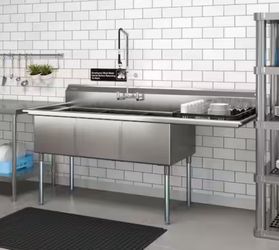 3 Compartment Commercial Sink