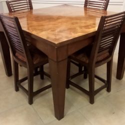 4 Chairs Tall Dining Table Set
