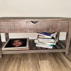 Wooden Table And Storage