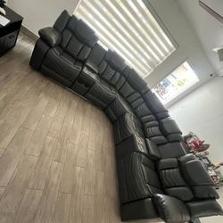 Juego De Sala Seccional Reclinable Electrico 