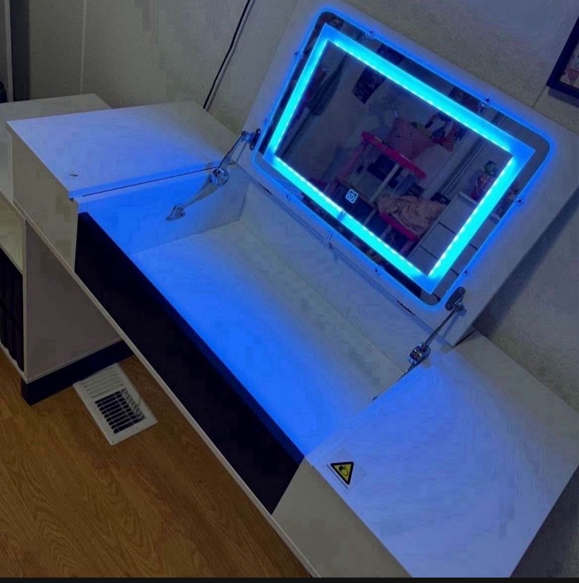 Vanity desk 32” L x 56” W x 15 1/2” D