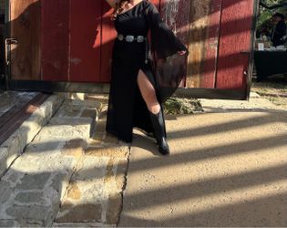 Black dress one sleeve
