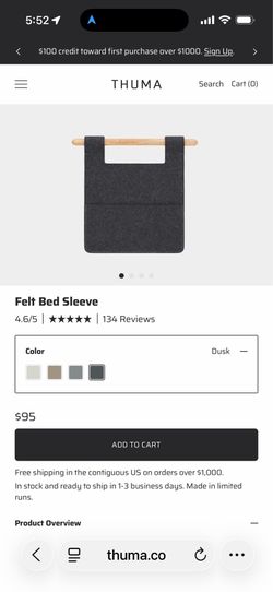 2 Thuma Bed Sleeve