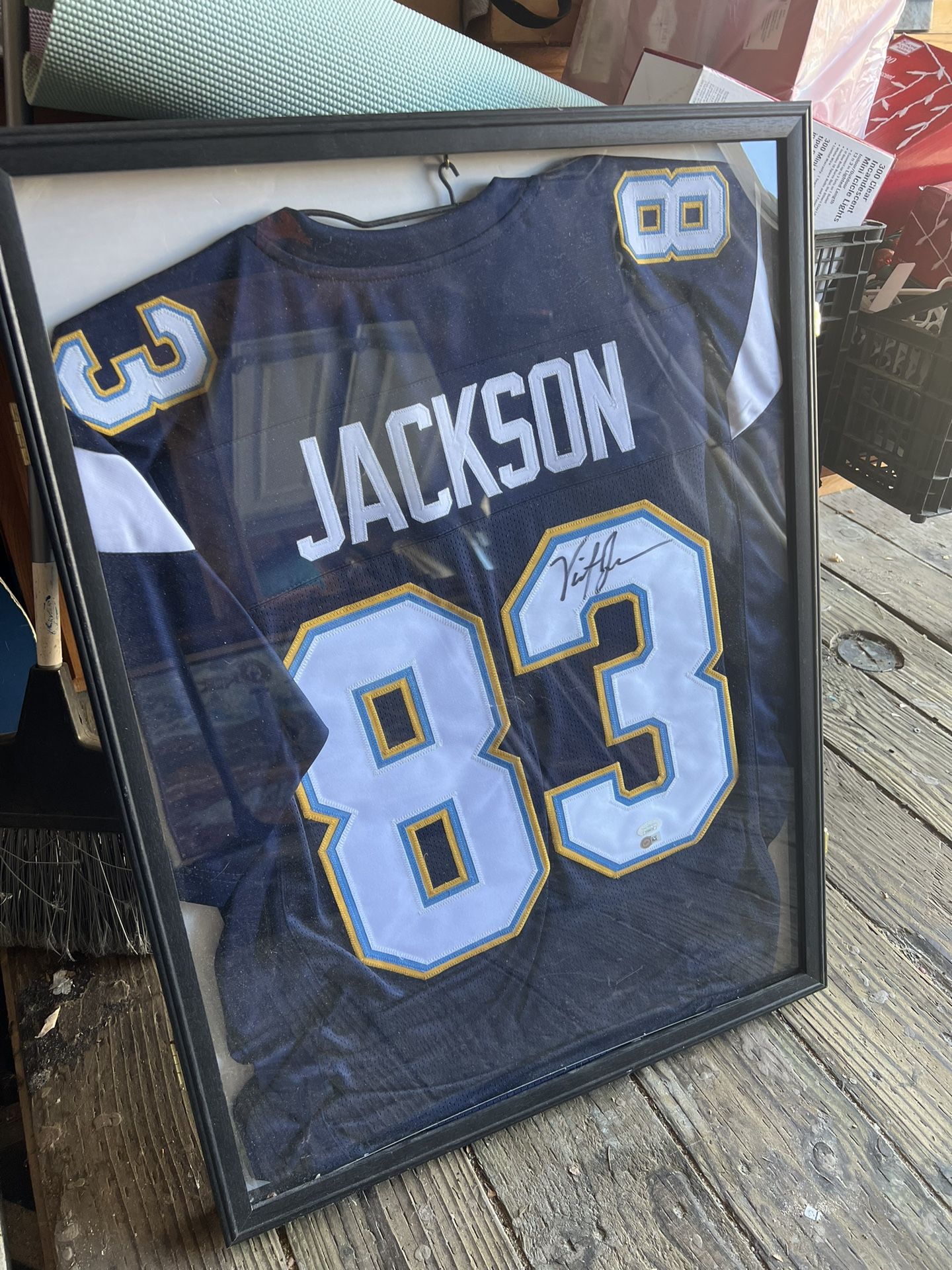 Vincent Jackson #83 Signed Jersey Framed San Diego Chargers Framed