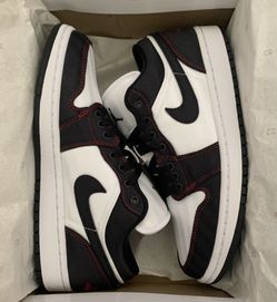 Jordan 1 Low SE White Black Gym Red  Size 8