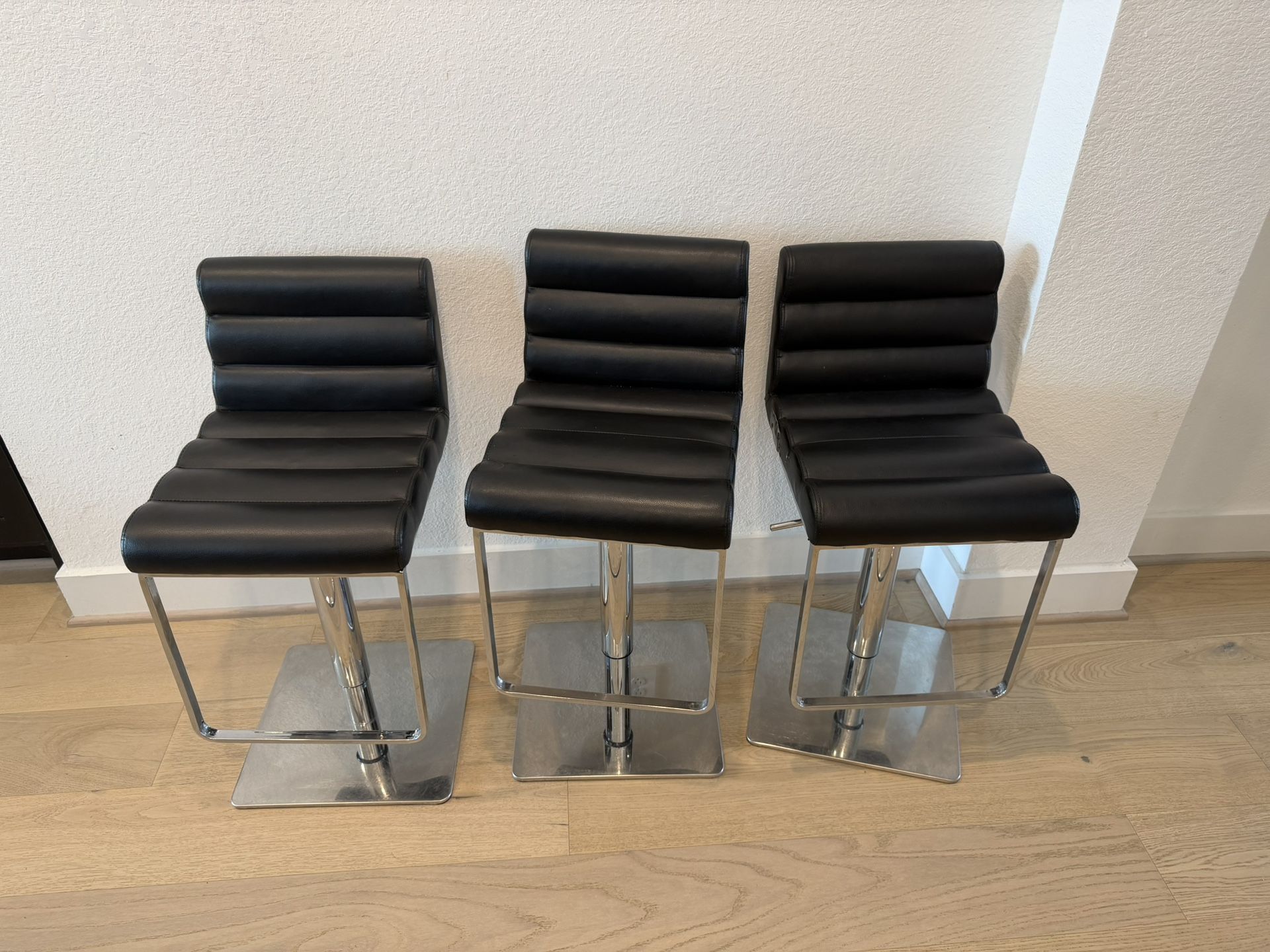 Modani Adjustable Swivel Bar Stools Set of 3
