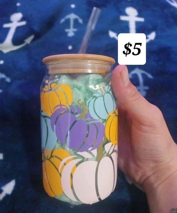 12oz Custom Glass Cup