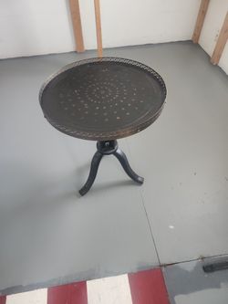 Butler Table With Brass Trim  